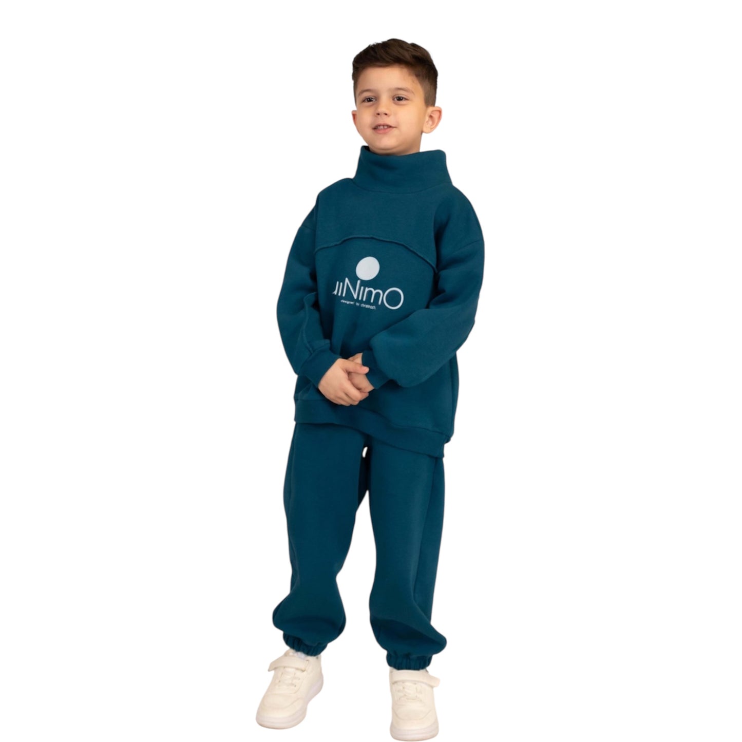 Boys High Neck Tracksuit Set