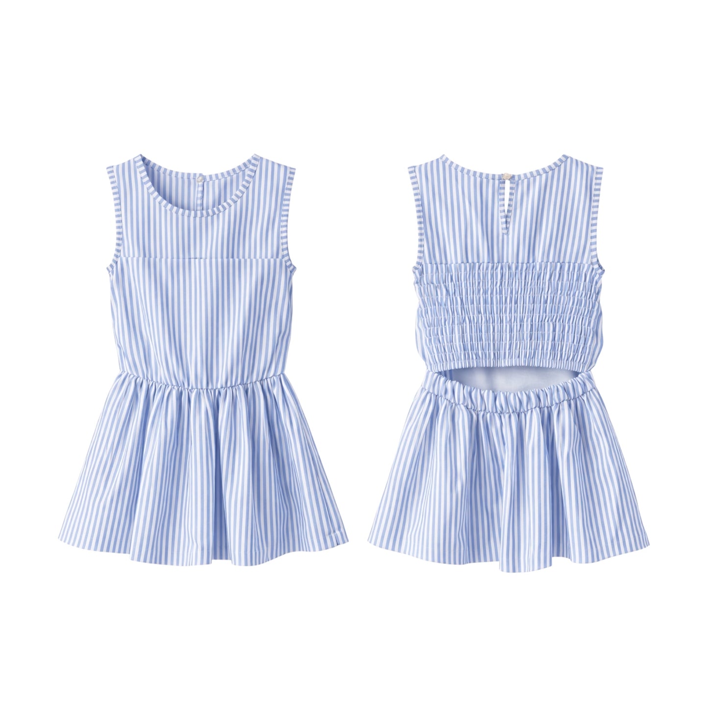 Girl Sleeveless Cut-Out Dress