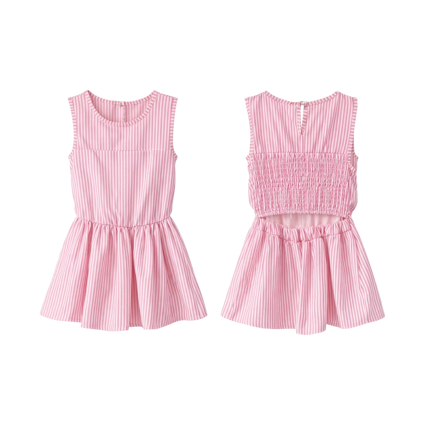 Girl Sleeveless Cut-Out Dress