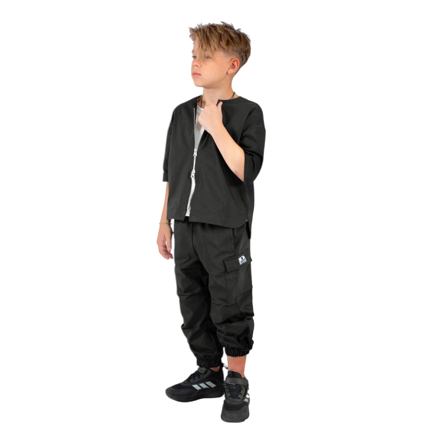 Boy Zip Top & Cargo Jogger Set