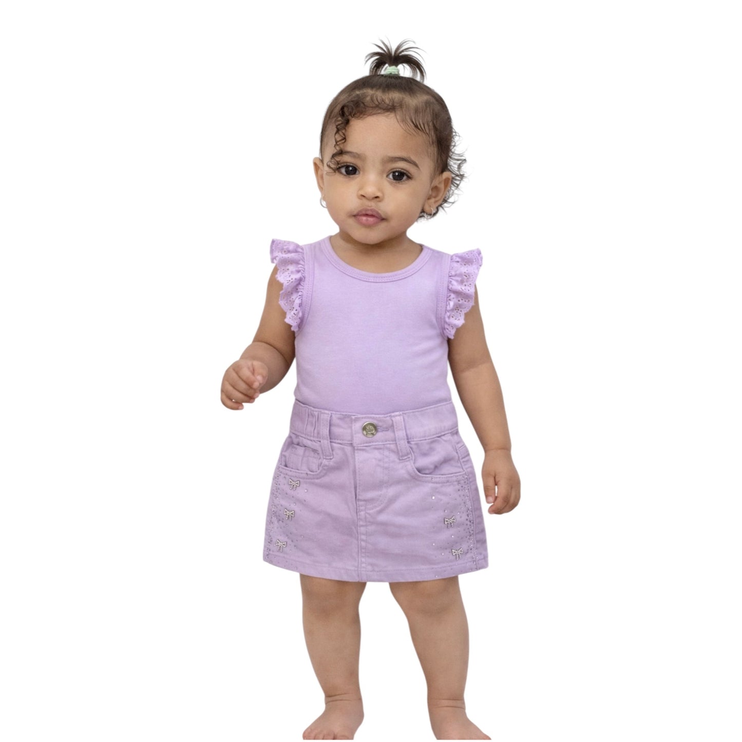 Baby Girl Embellished Denim Skir