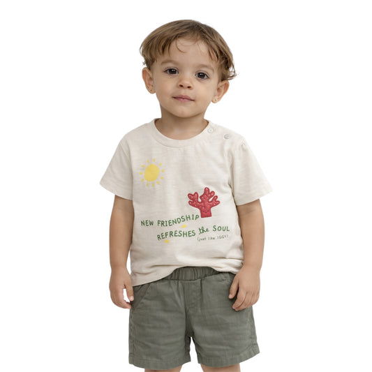 Baby Boy Printed T-Shirt & Shorts Set