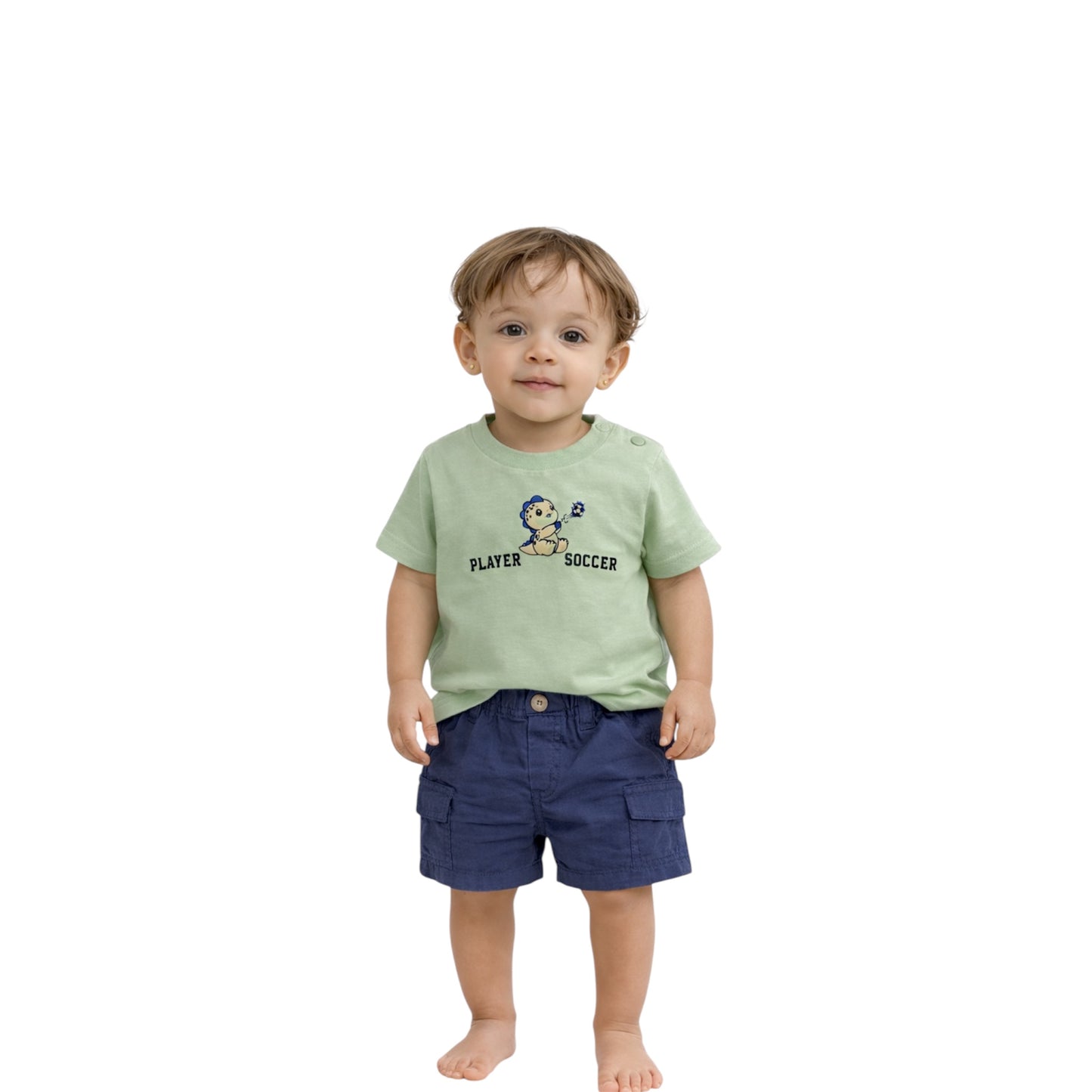 Baby Boy Soccer T-Shirt & Cargo Shorts Set
