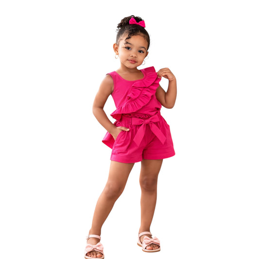 Girl Ruffle Top & Shorts Set