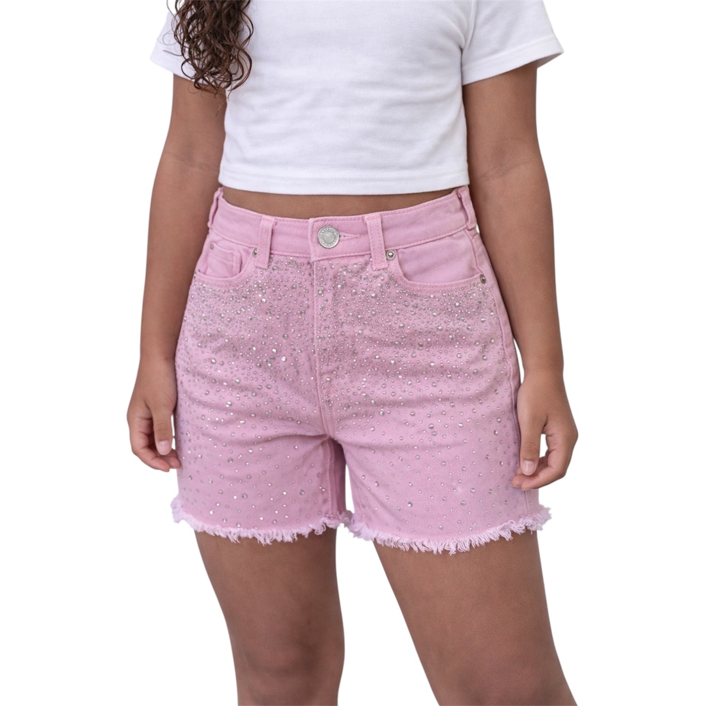 Girls Denim Shorts with Strass