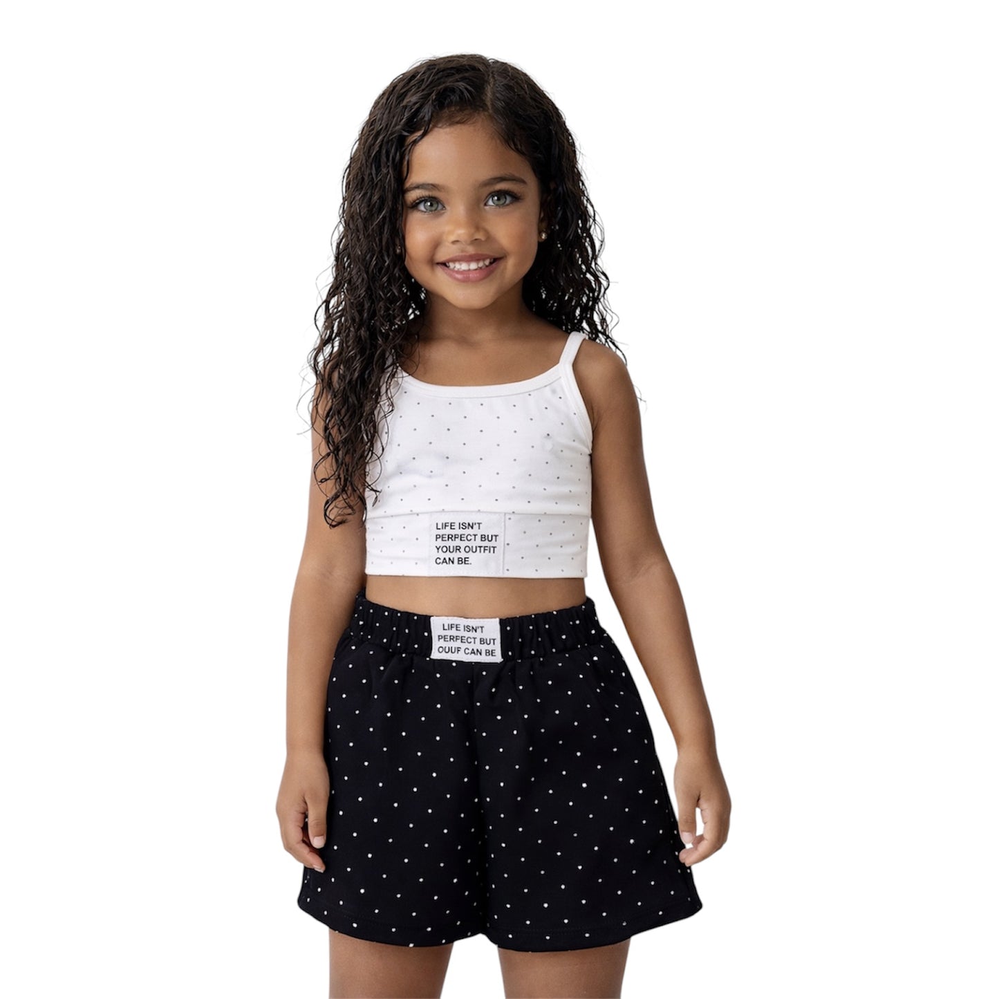 Girls Crop Top &Shorts Set
