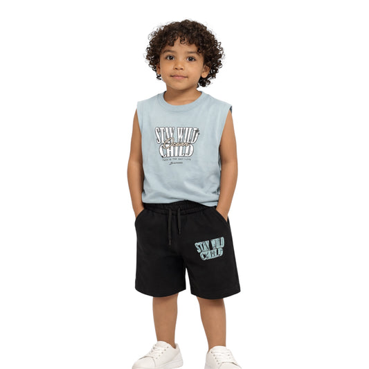 Boy Sleeveless T-Shirt &Shorts Set