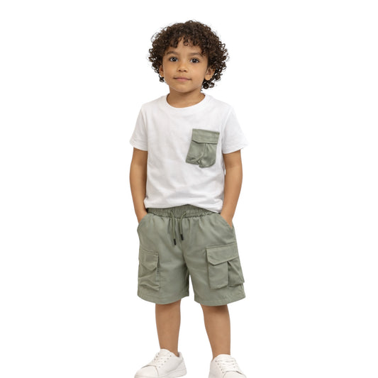 Boy T-Shirt &Cargo Shorts Set