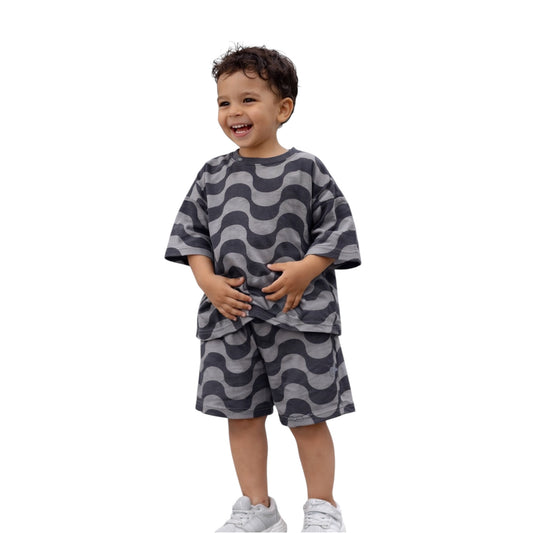 Boys Wave Print Set – Yell-Oh