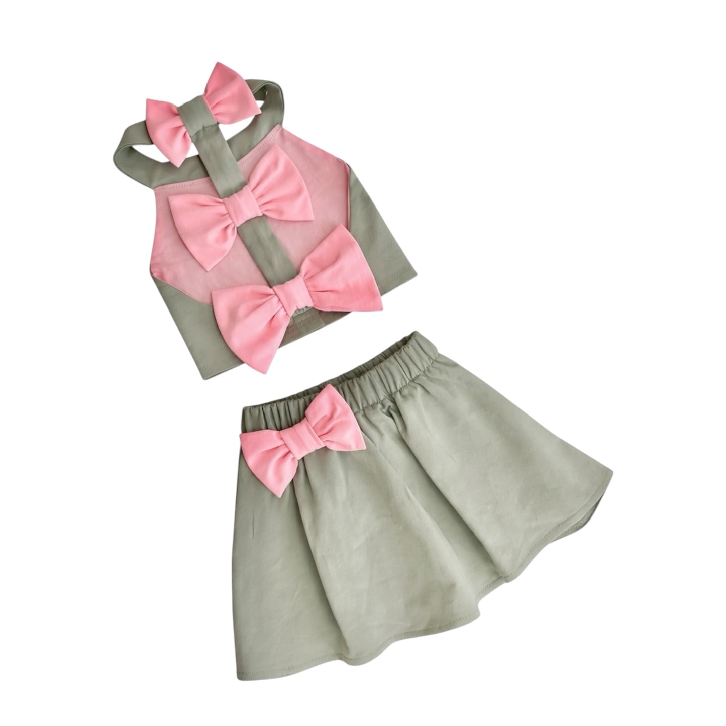 Girls Bow Detail Set