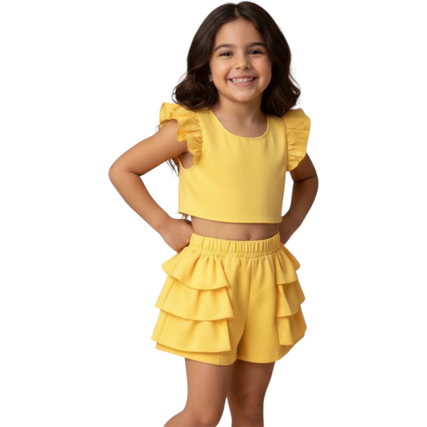 Girl Ruffle Top &Shorts Set
