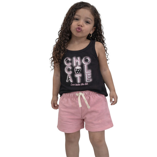 Girls NEK “Chocolate” Tank Top & Shorts Set