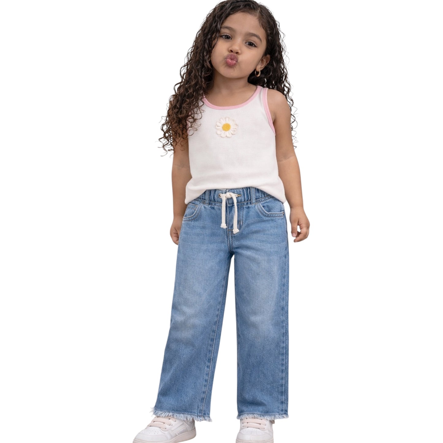 Girls NEK Denim Style Wide Leg Pants