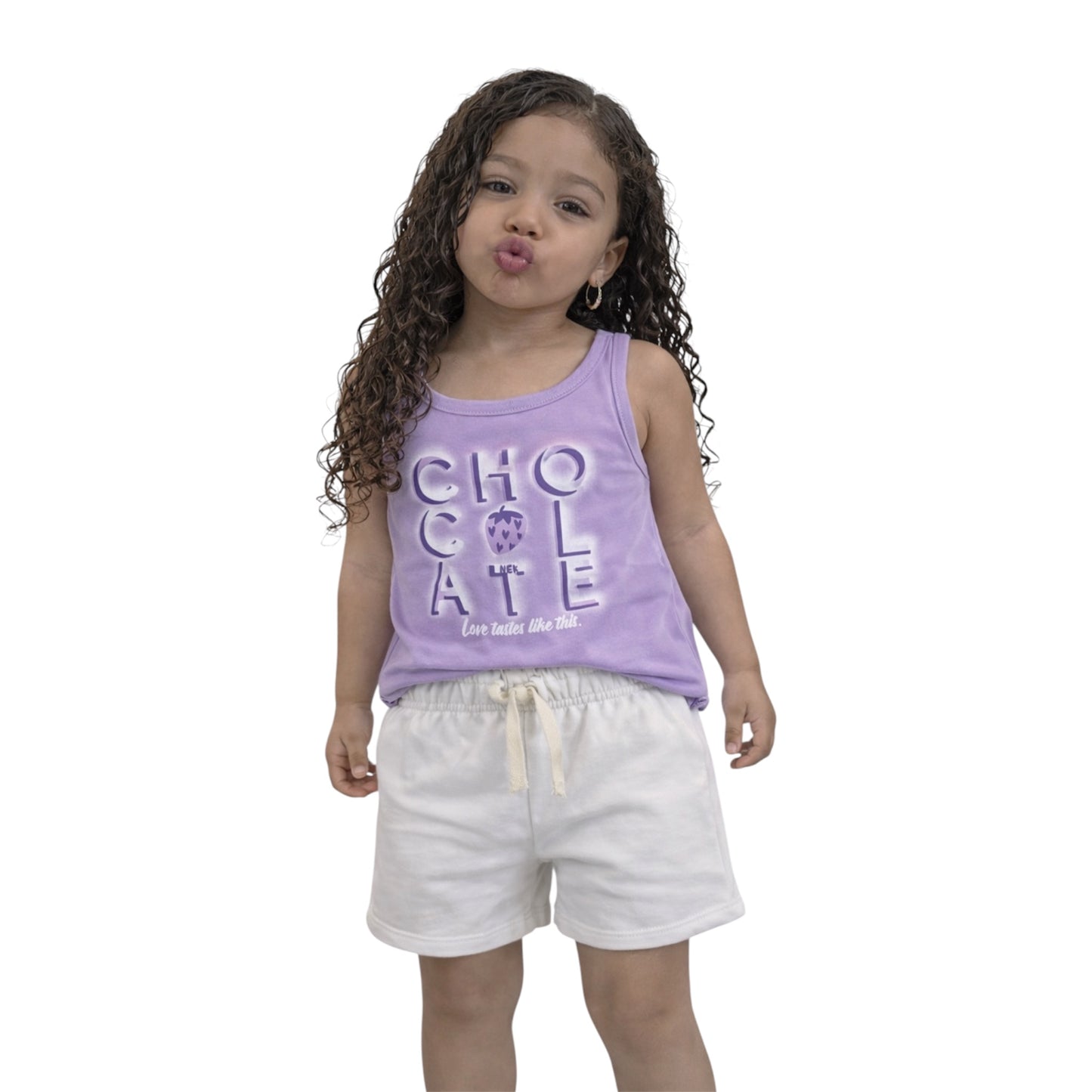 Girls NEK “Chocolate” Tank Top & Shorts Set