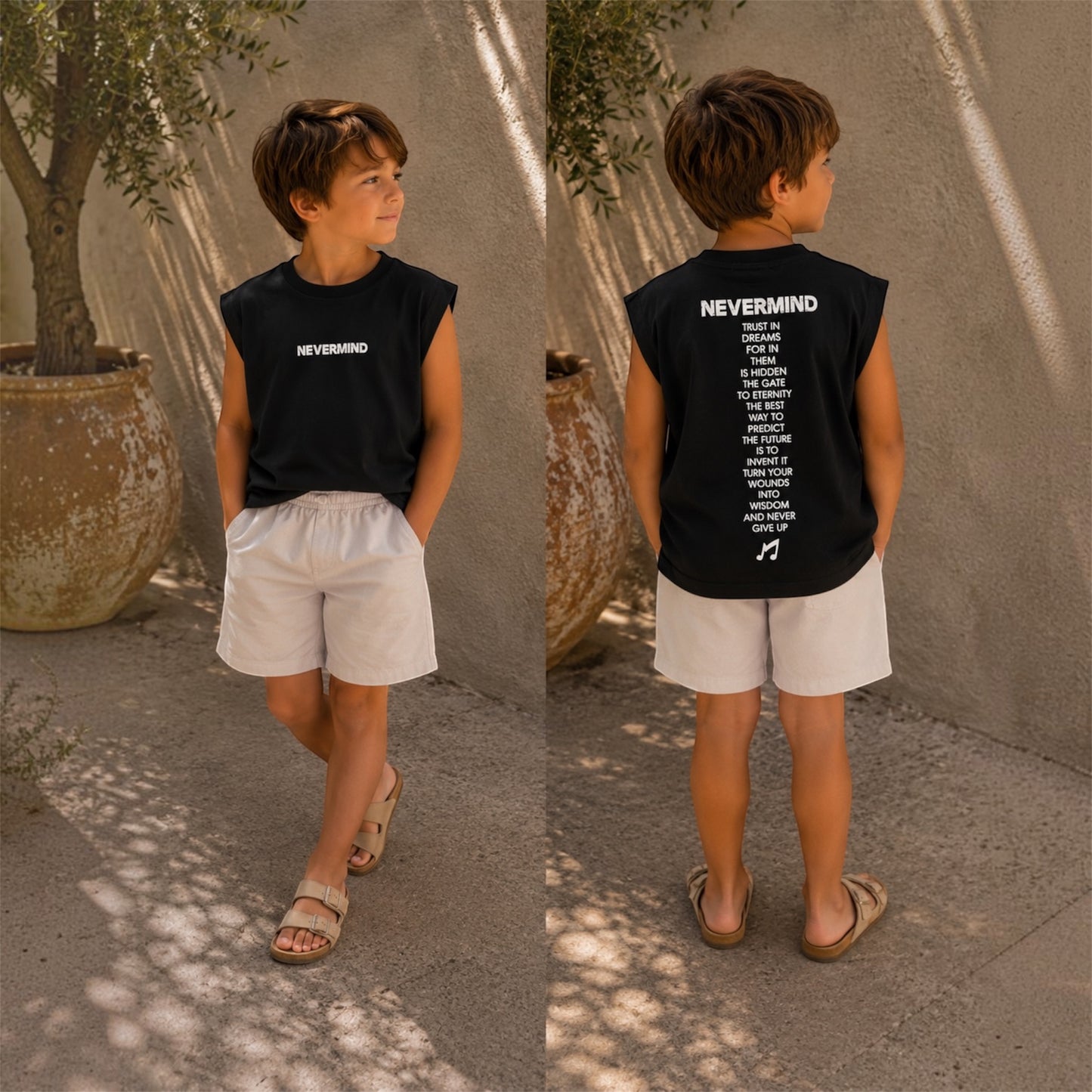 Boy Sleeveless T-Shirt & Shorts Set