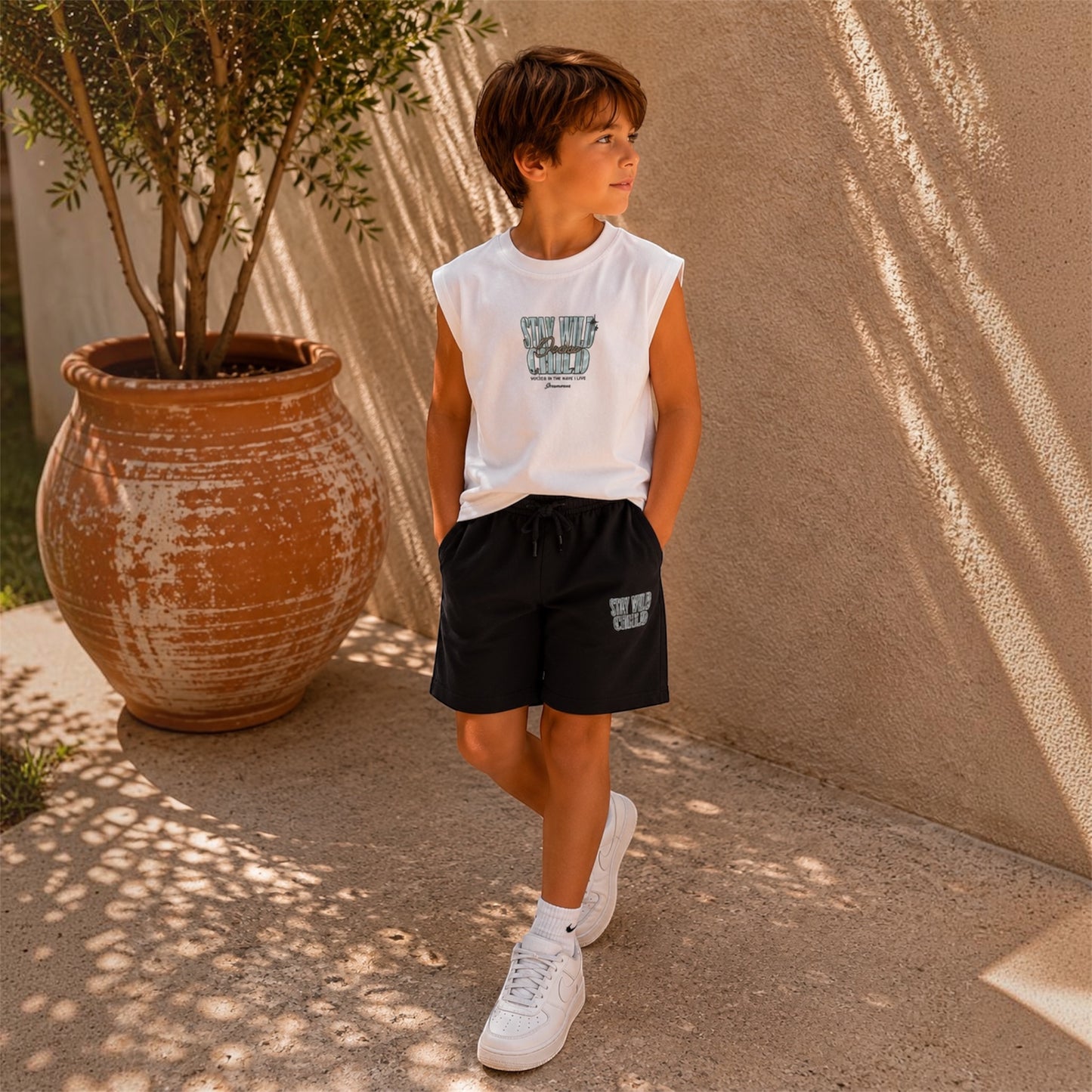 Boy Sleeveless T-Shirt &Shorts Set