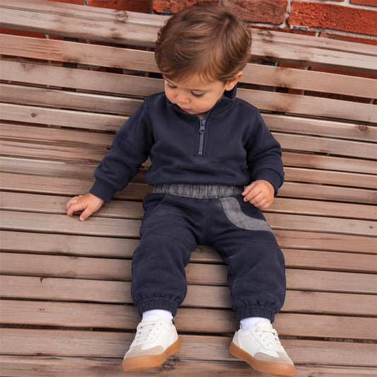 Παιδικό Σετ Φόρμας με Half-Zip Φούτερ